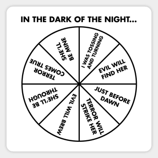 In The Dark Of The Night (Black) Magnet